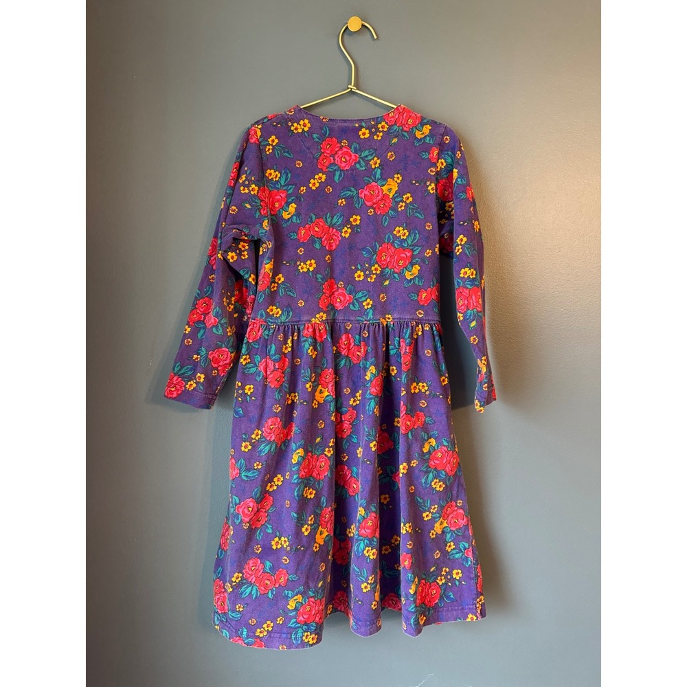 Vintage Genuine Girl purple floral dress - Picture 2 of 4